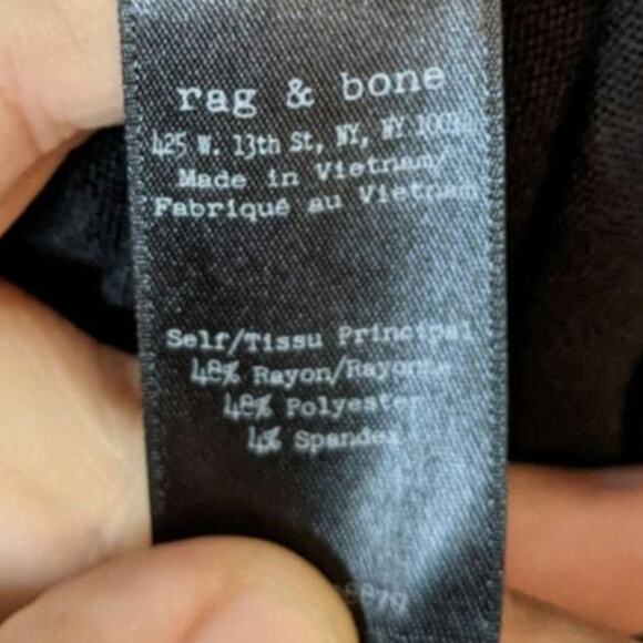 Black Cold Shoulder Rag and Bone Top Blouse Quiet Luxury Office Goth Witch xs - Picture 4 of 5